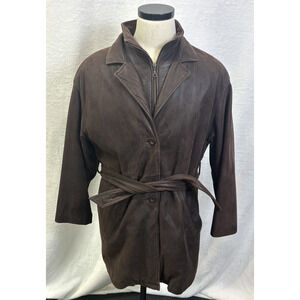 Wilsons Adventure Bound 100% Leather Mens Thinsulate Zip up Belt Jacket Medium